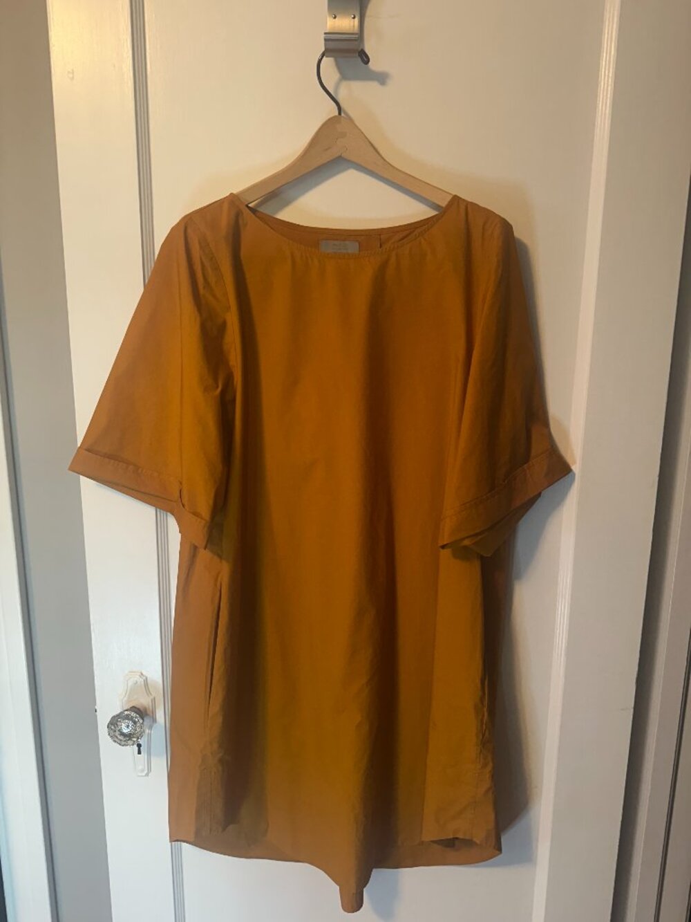 COS 100% crispy cotton side pockets short wide sleeve dress (CDN 6)